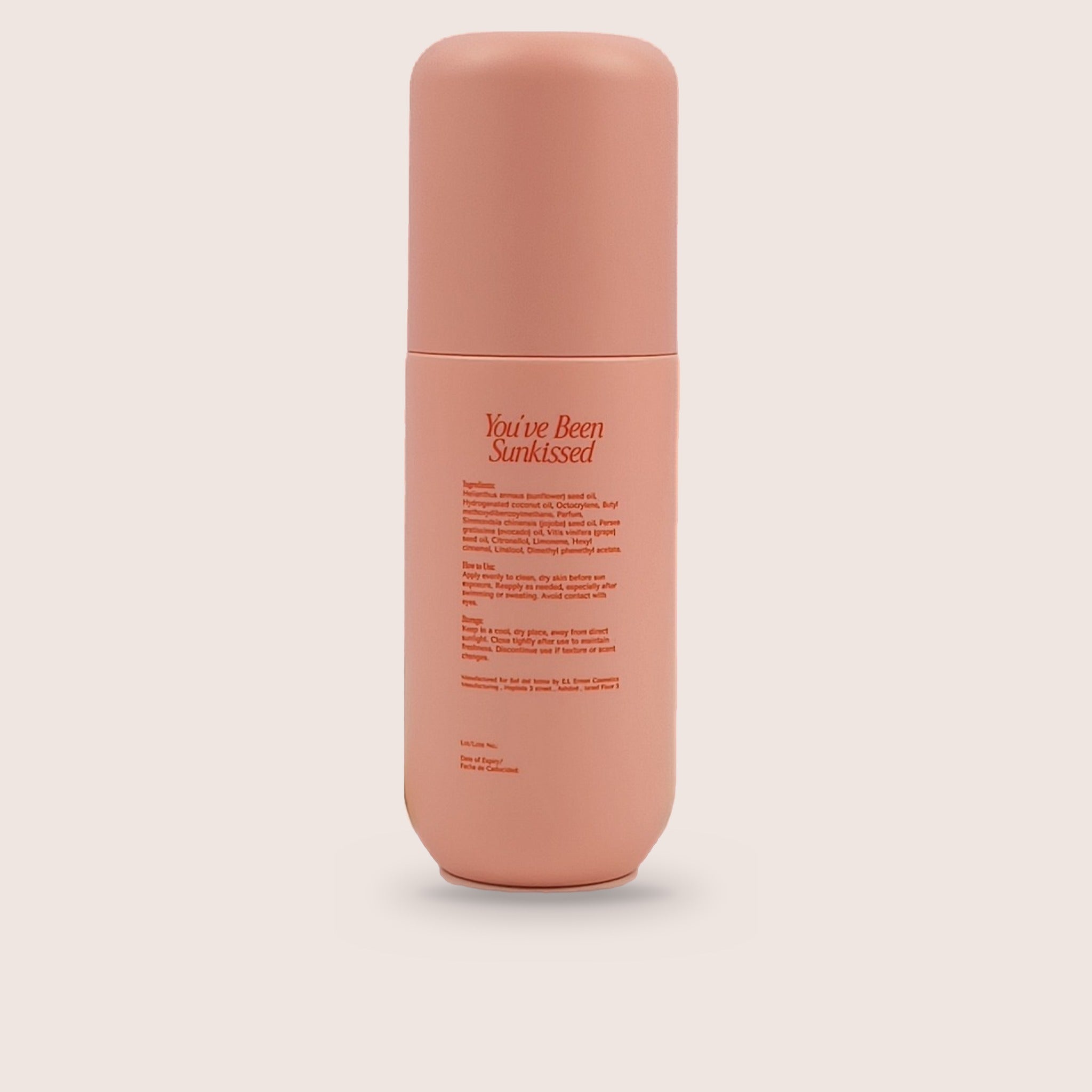 Panama Passion Tanning Body Oil back label with ingredients and directions
